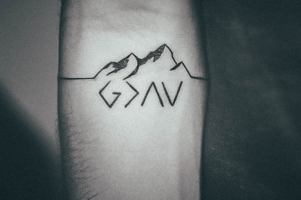 Adorable God Is Greater Than The Highs And Lows Tattoo Designs For Women