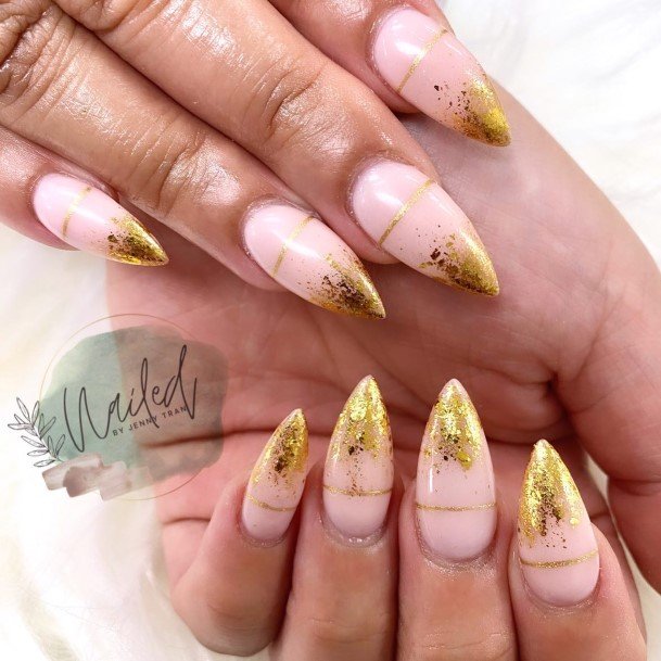 Adorable Gold Ombre Nail Designs For Women