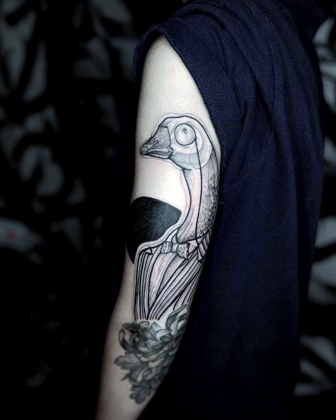 Adorable Goose Tattoo Designs For Women