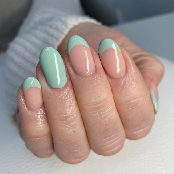 Adorable Green French Tip Nail Designs For Women