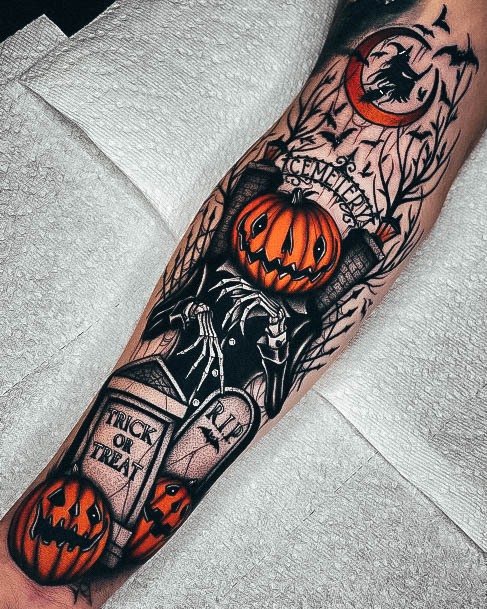 Adorable Halloween Tattoo Designs For Women