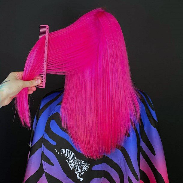 Adorable Hot Pink Hairstyles Ideas For Women