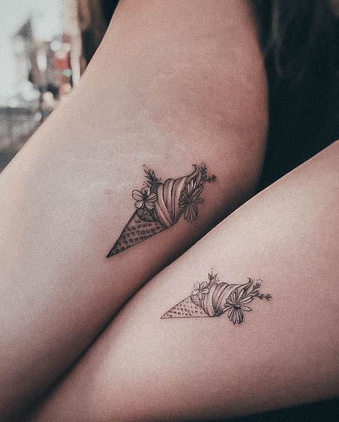 Adorable Ice Cream Tattoo Designs For Women