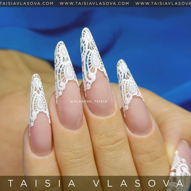 Adorable Lace Nail Designs For Women