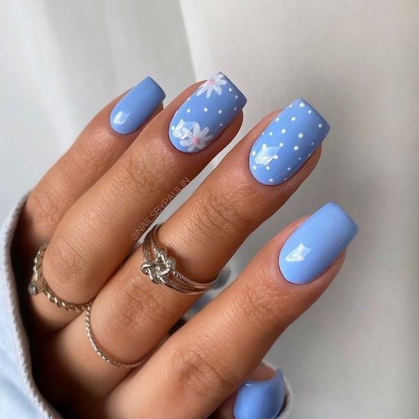 Adorable Light Blue Nail Designs For Women