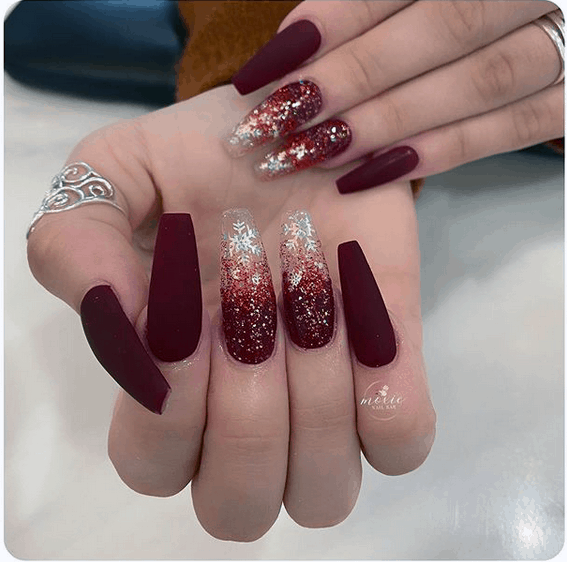 Adorable Maroon Nail Designs For Women