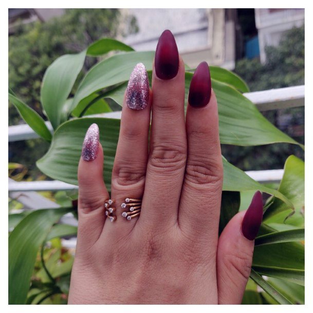 Adorable Matte Maroon Nail Designs For Women