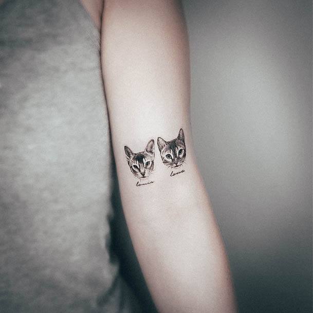 Adorable Meaningful Tattoo Designs For Women Dogs Forearm