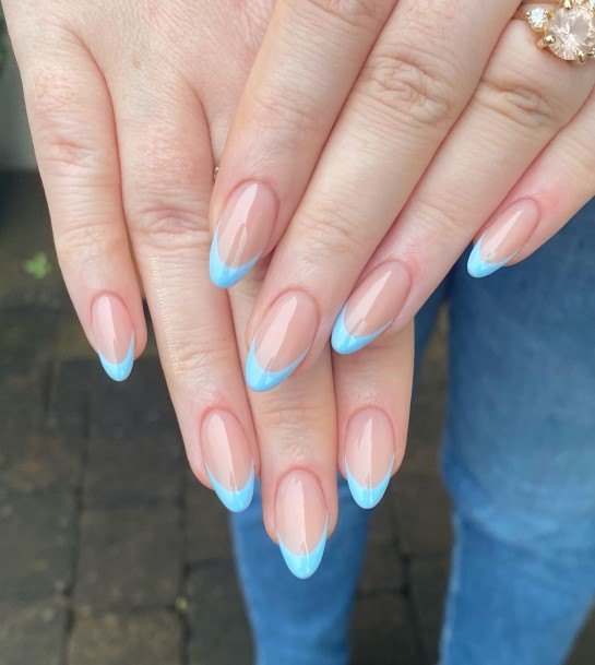 Adorable Nail Inspiration Almond French For Women