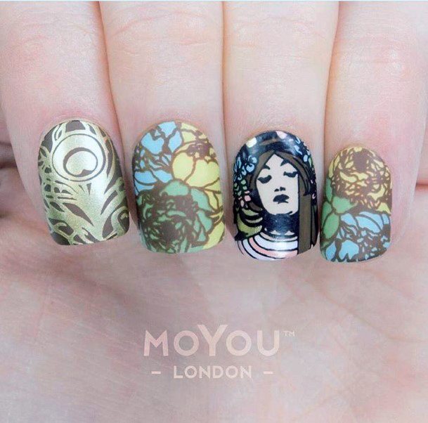 Adorable Nail Inspiration Art Nouveau For Women