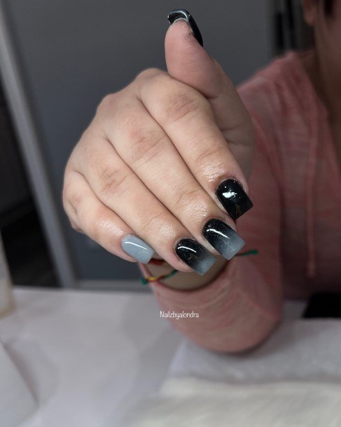 Adorable Nail Inspiration Black And Grey For Women