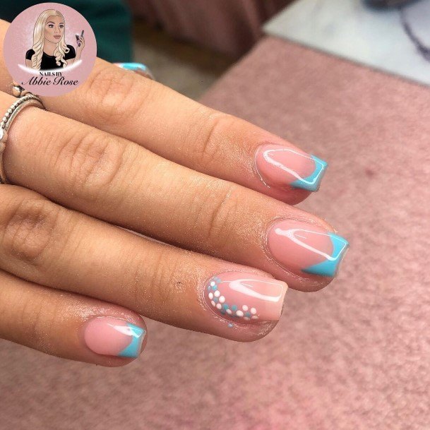 Adorable Nail Inspiration Blue French Tip For Women