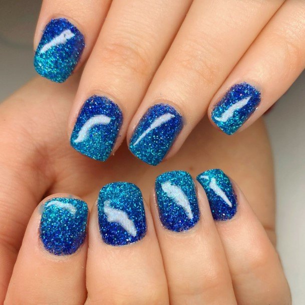 Adorable Nail Inspiration Blue Ombre For Women