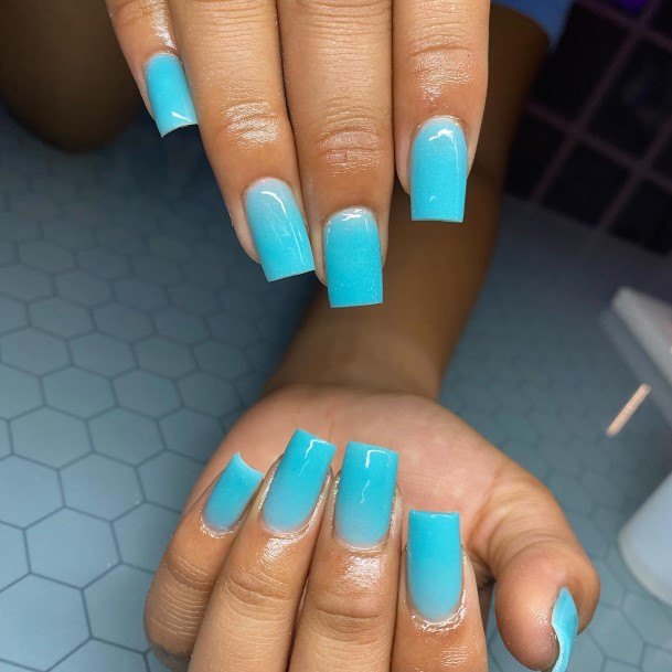 Adorable Nail Inspiration Blue Short For Women