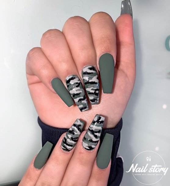 Adorable Nail Inspiration Camo For Women