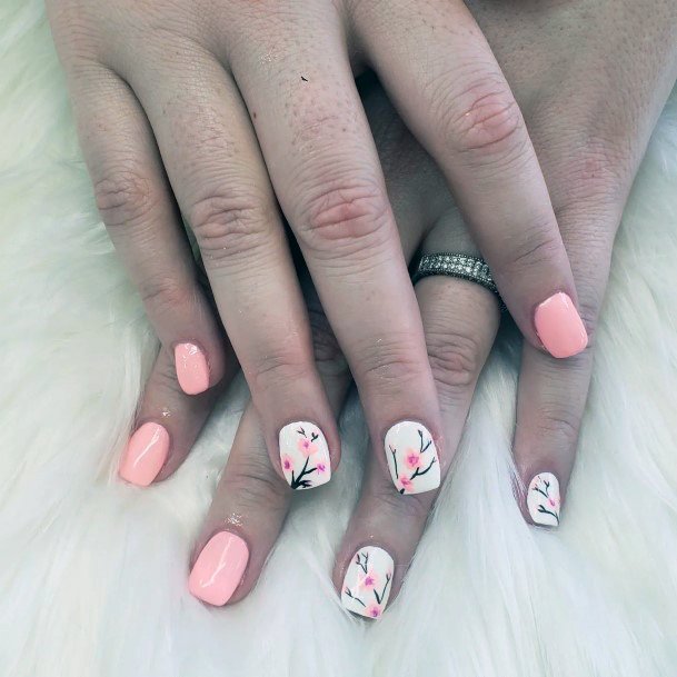 Adorable Nail Inspiration Cherry Blossom Sakura For Women