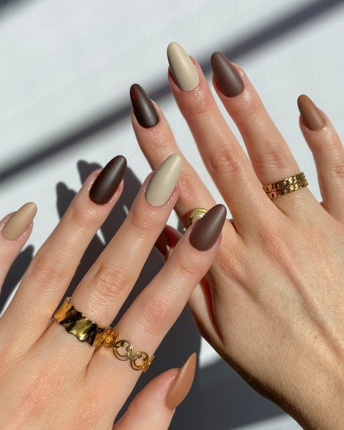 Adorable Nail Inspiration Dark Brown For Women