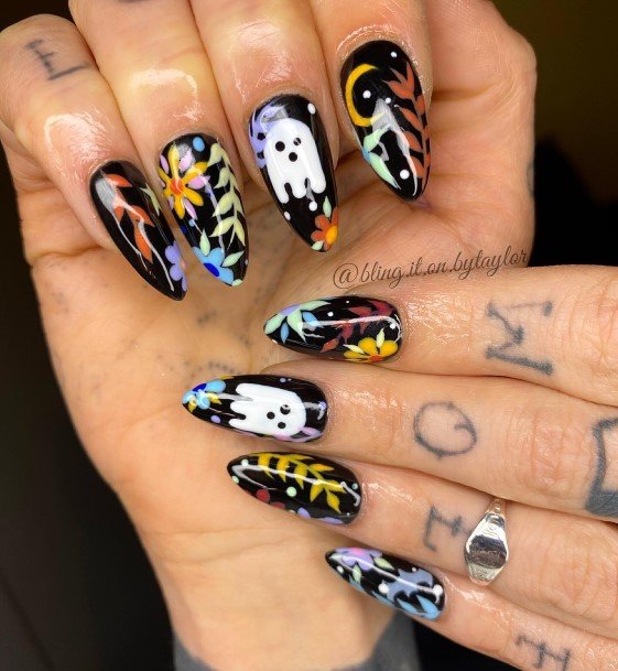 Adorable Nail Inspiration Ghost For Women