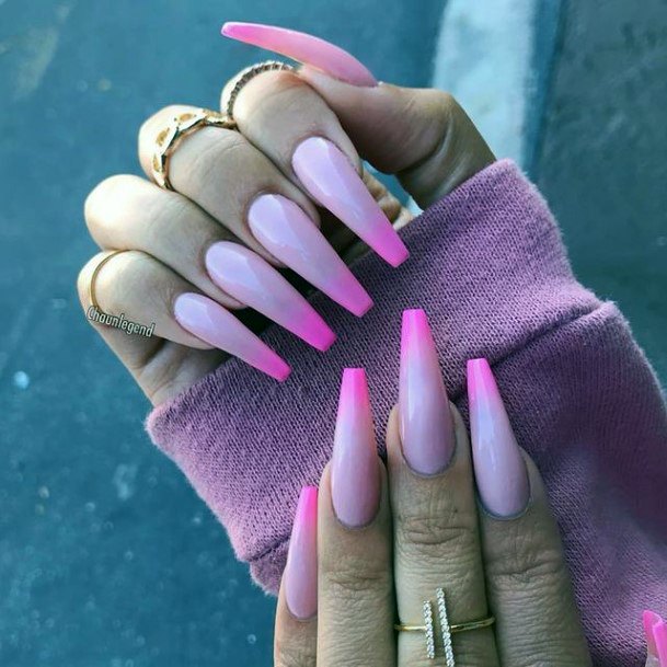 Adorable Nail Inspiration Long Pink For Women
