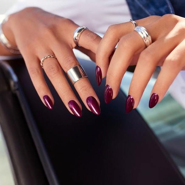 Adorable Nail Inspiration Maroon Dress For Women