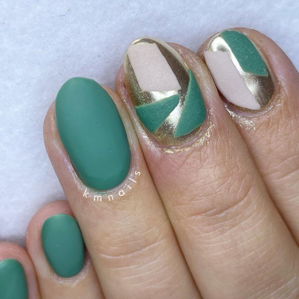 Adorable Nail Inspiration Matte Green For Women