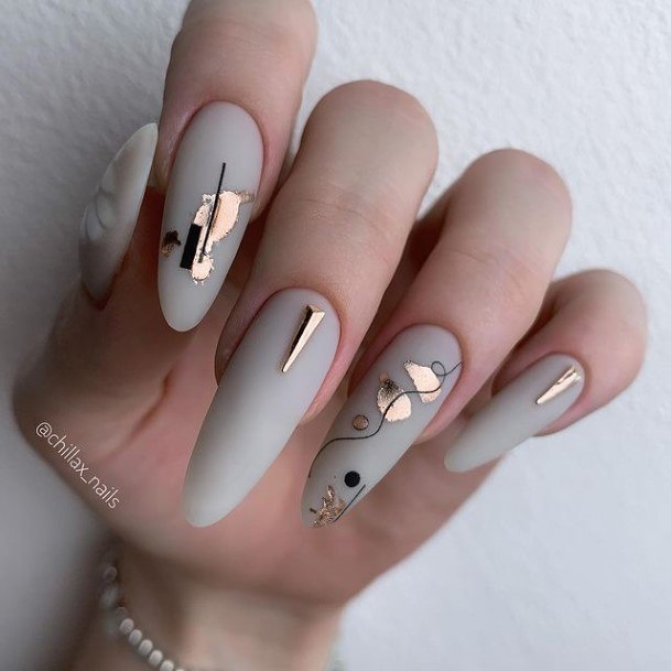 Adorable Nail Inspiration Metallic Gold For Women