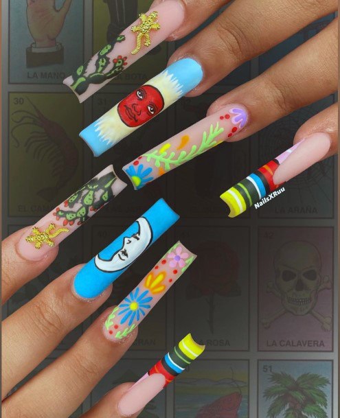 Adorable Nail Inspiration Mexican For Women