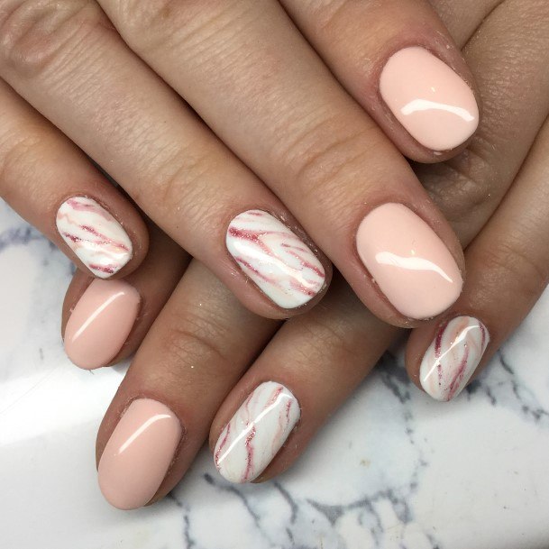 Adorable Nail Inspiration Nude Marble For Women