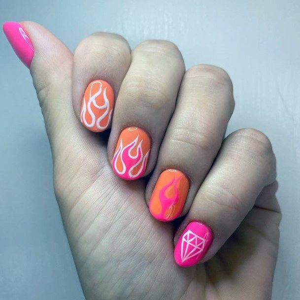 Adorable Nail Inspiration Orange For Women