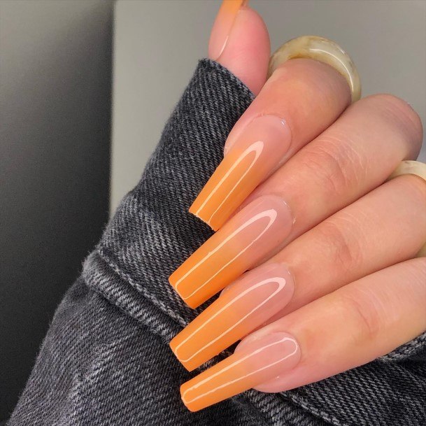 Adorable Nail Inspiration Orange Ombre For Women