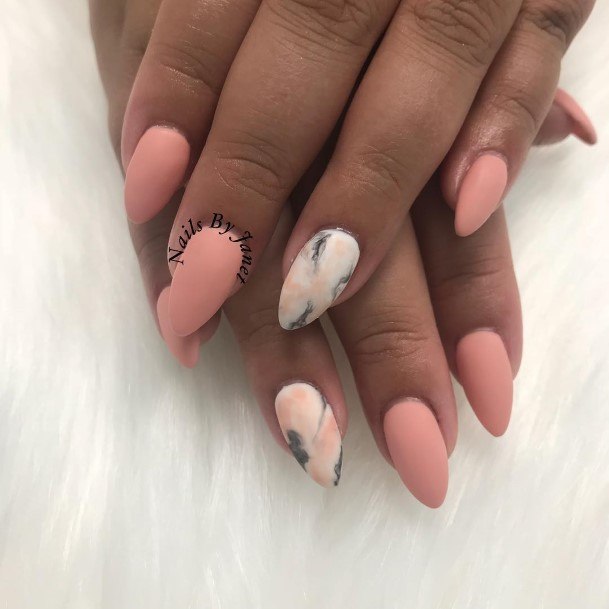 Adorable Nail Inspiration Peach Matte For Women