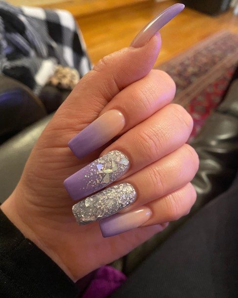 Adorable Nail Inspiration Purple Ombre For Women