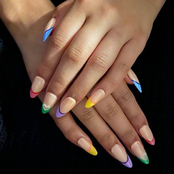 Adorable Nail Inspiration Rainbow For Women