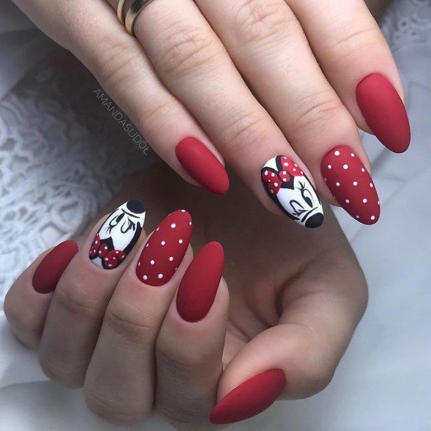 Adorable Nail Inspiration Red And Black For Women