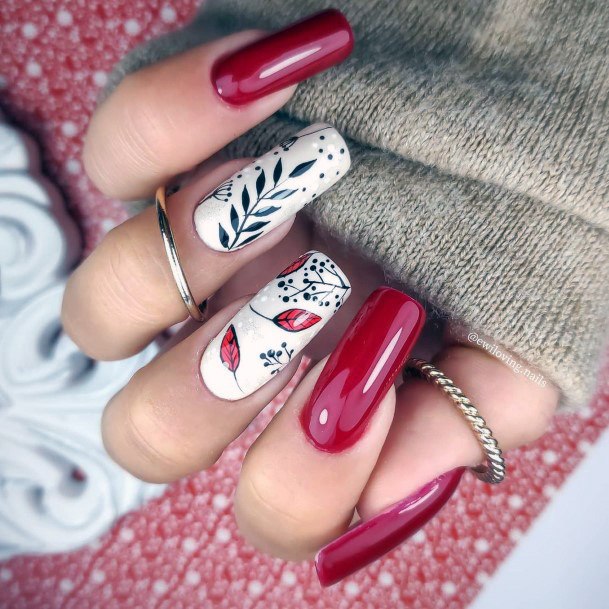 Adorable Nail Inspiration Red Dress For Women