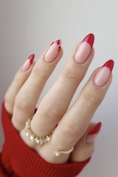 Adorable Nail Inspiration Red French Tip For Women