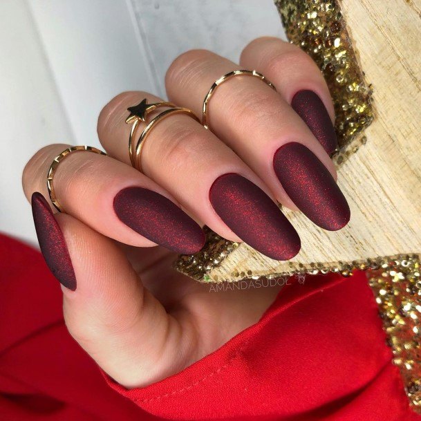 Adorable Nail Inspiration Red Glitter For Women