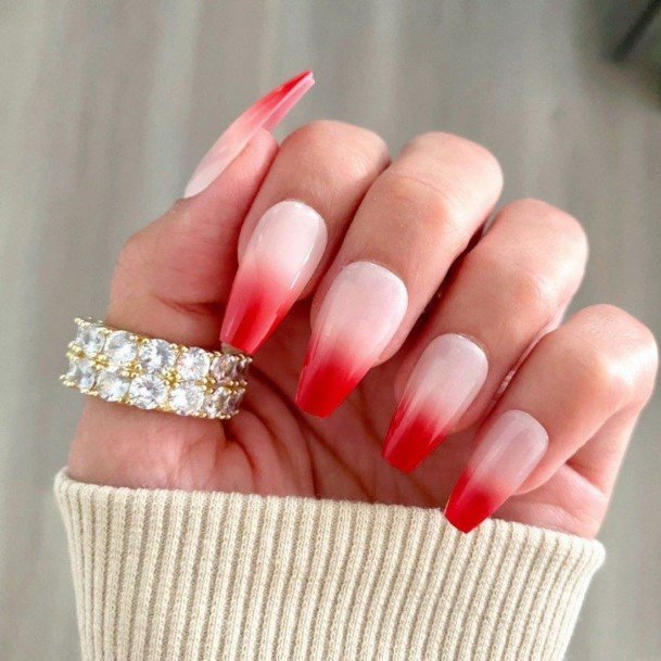 Adorable Nail Inspiration Red Ombre For Women