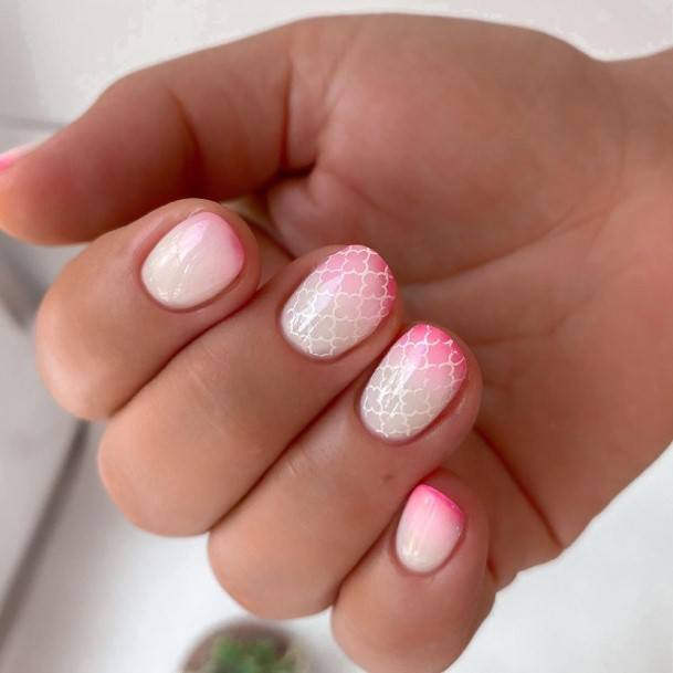 Adorable Nail Inspiration Short Pink And White For Women