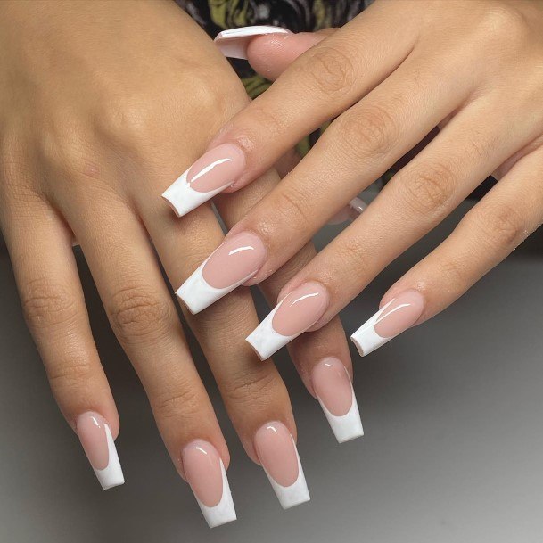 Adorable Nail Inspiration White French For Women