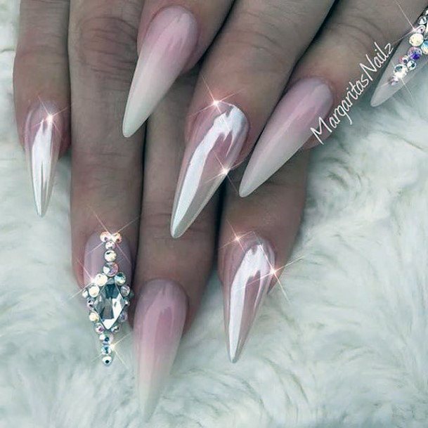 Adorable Nail Inspiration White Prom For Women