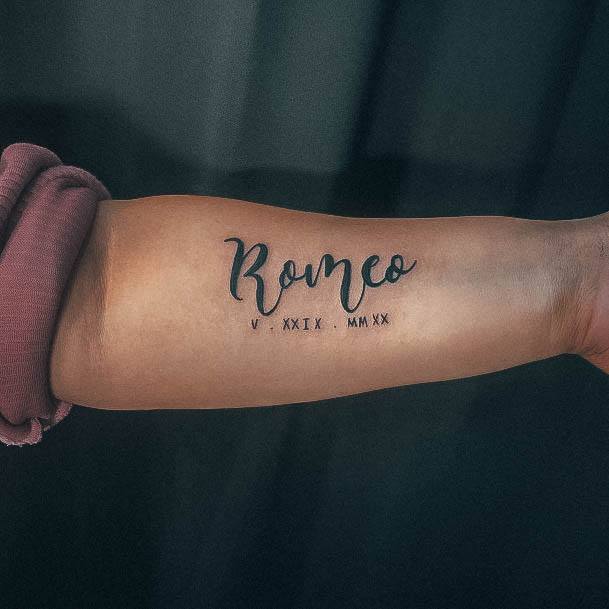 Top 100 Best Name Tattoos For Women - Tribute Word Design Ideas