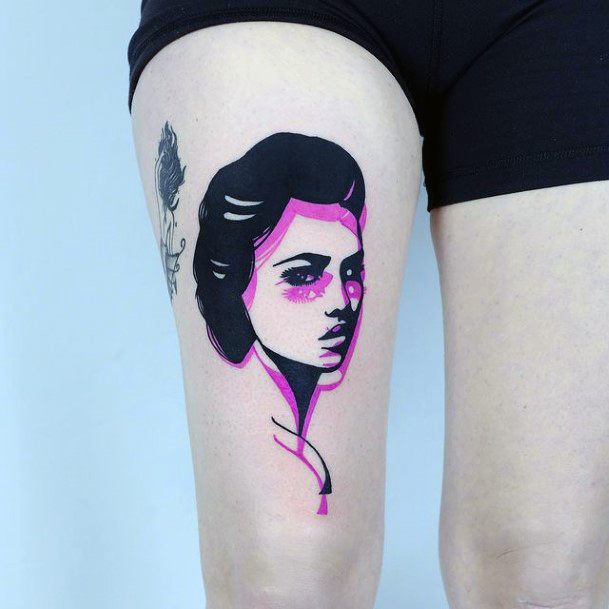 Adorable Neon Tattoo Designs For Women