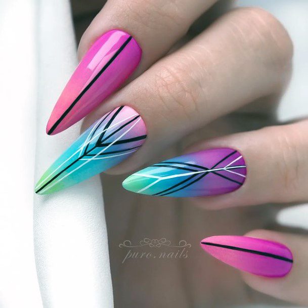 Adorable Ombre Summer Nail Designs For Women