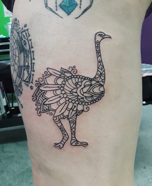 Adorable Ostrich Tattoo Designs For Women