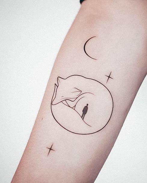 Adorable Outline Tattoo Designs For Women