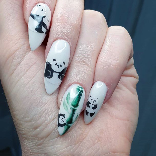 Adorable Panda Nails