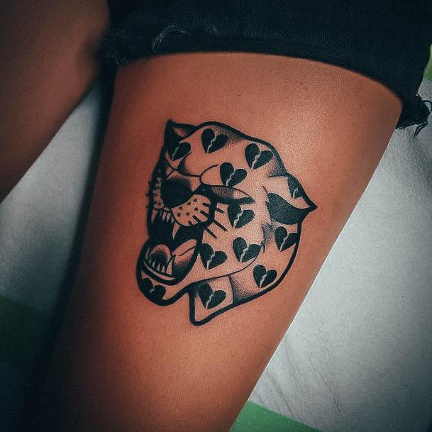 Adorable Panther Tattoo Designs For Women