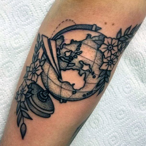 Adorable Paper Airplane Tattoo Designs For Women