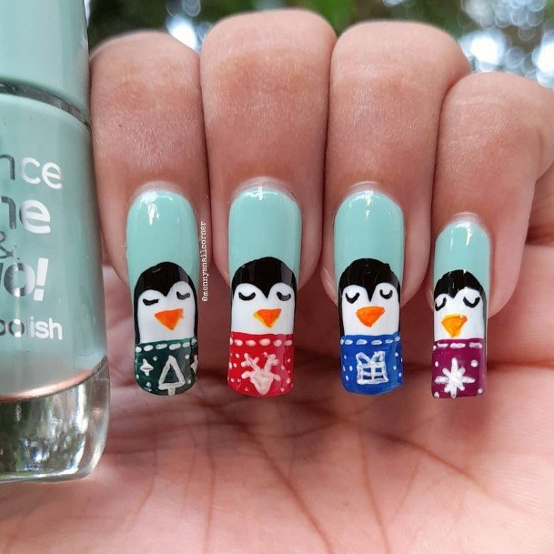 Adorable Penguin Nail Designs For Women